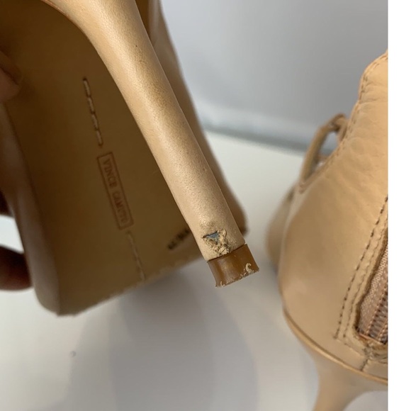 Vince Camuto Sandria Peep Toe Lace-up Stiletto Heels Zipper Shoes Women's 9M - Picture 7 of 12